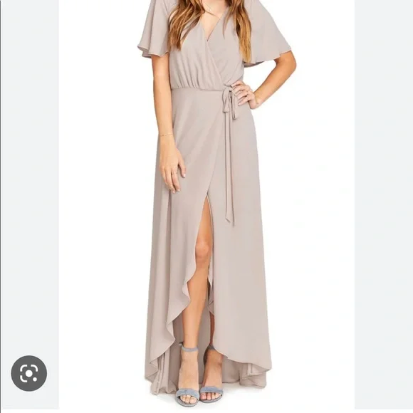 Show Me Your MuMu | Dresses | Dune Chiffon Sophia Wrap Bridesmaid Dress |  Poshmark